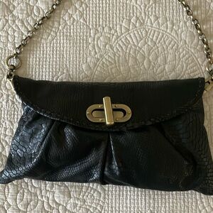 Carla Mancini Amy Black Cross Body Clutch, like new